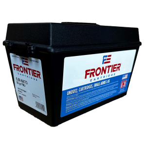 Hornady Frontier 5.56 NATO Rifle Ammo, 55gr FMJ, 3240 FPS, 150 Rounds in Box - FR601